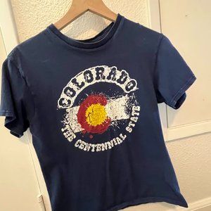 Colorado the centennial state rustic shirt small